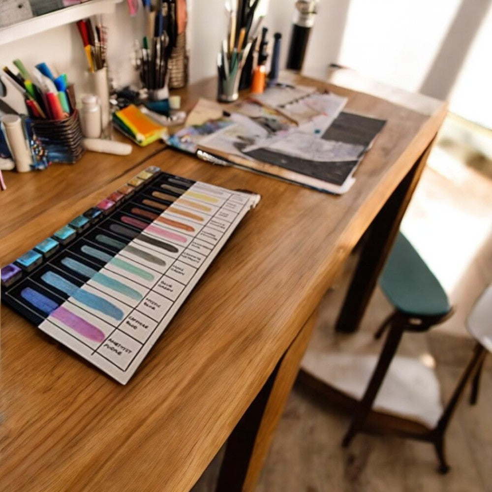 Brustro Metallic Watercolour Half Pan Set Of 12 Brustro